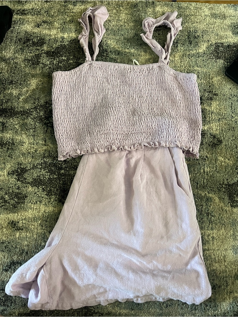 2 Piece Set Tank/Shorts in Light Lavender